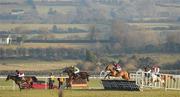 30 January 2011; A general view of the runners and riders during the Moscow Flyer Novice Hurdle. Horse Racing, Punchestown Racecourse, Punchestown, Co. Kildare. Photo by Sportsfile