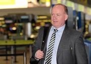 3 February 2011; Ireland head coach Declan Kidney prior to departure for Rome ahead of their RBS Six Nations Rugby Championship game against Italy on Saturday. Ireland Rugby Squad Departure, Dublin Airport, Dublin. Picture credit: Barry Cregg / SPORTSFILE