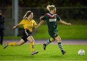 28 September 2016; Valerie Mulcahy of Cork City WFC in action against Michella Farrell of Kilkenny United WFC during the Continental Tyres Women's National League match between Kilkenny United WFC and Cork City WFC at The Watershed in Kilkenny. Photo by Seb Daly/Sportsfile