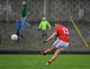 6 February 2011; Daniel Goulding, Cork, kicks a late free to win the game. Allianz Football League Division 1 Round 1, Kerry v Cork, Austin Stack Park, Tralee, Co. Kerry. Picture credit: Stephen McCarthy / SPORTSFILE