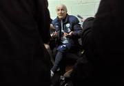 6 February 2011; Republic of Ireland's Giovanni Trapattoni speaking during a press conference ahead of their Carling Four Nations Tournament match against Wales on Tuesday. Republic of Ireland press conference, Gannon Park, Malahide. Picture credit: David Maher / SPORTSFILE