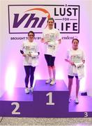 1 October 2016; From left, Louise Hayes, second place female, Brigita Lukste, female winner and Mary O'Keeffe, third place female pictured following the Vhi A Lust for Life run series night run in Cork Airport. The run, in conjunction with the Irish Independent, saw runners, walkers and joggers of all levels lace up their running shoes, ignoring the late hour and complete the 5km night run along the Cork Airport runway. Funds raised go towards the Cork City Children’s Hospital Club, local athletics clubs in the area and A Lust for Life.  For further details, please see www.alustforlife.com.  Photo by David Fitzgerald/Sportsfile