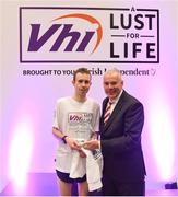 1 October 2016; Winner, Eric Curran, left, with Niall MacCarthy, Managing Director at Cork Airport following the Vhi A Lust for Life run series night run in Cork Airport. The run, in conjunction with the Irish Independent, saw runners, walkers and joggers of all levels lace up their running shoes, ignoring the late hour and complete the 5km night run along the Cork Airport runway. Funds raised go towards the Cork City Children’s Hospital Club, local athletics clubs in the area and A Lust for Life.  For further details, please see www.alustforlife.com.  Photo by David Fitzgerald/Sportsfile