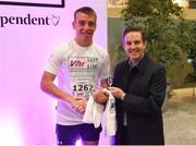 1 October 2016; Brendan Hughes, Group Chief Digital Officer at Independent News & Media, right, with third place runner Shane Healy following the Vhi A Lust for Life run series night run in Cork Airport. The run, in conjunction with the Irish Independent, saw runners, walkers and joggers of all levels lace up their running shoes, ignoring the late hour and complete the 5km night run along the Cork Airport runway. Funds raised go towards the Cork City Children’s Hospital Club, local athletics clubs in the area and A Lust for Life.  For further details, please see www.alustforlife.com.  Photo by David Fitzgerald/Sportsfile