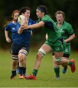 1 October 2016; Grace Kelly of Leinster is tackled by Sarah Dent of Connacht during the U18 Girls Interprovincial Rugby Series game between Leinster and Connacht at Westmanstown RFC in Dublin.  Photo by Piaras Ó Mídheach/Sportsfile