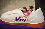 30 September 2016; Participants have their photo taken in a giant running shoe in the airport ahead of the Vhi A Lust for Life run series night run in Cork Airport. The run, in conjunction with the Irish Independent, saw runners, walkers and joggers of all levels lace up their running shoes, ignoring the late hour and complete the 5km night run along the Cork Airport runway. Funds raised go towards the Cork City Children’s Hospital Club, local athletics clubs in the area and A Lust for Life.  For further details, please see www.alustforlife.com.  Photo by David Fitzgerald/Sportsfile