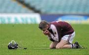 6 February 2011; John McGrath, Our Lady's Secondary School, Templemore, shows his disappointment at the final whislte. Dr. Harty Cup Semi-final, Charleville CBS, Cork v Our Lady's Secondary School, Templemore, Páirc na nGael, Limerick. Picture credit: Diarmuid Greene / SPORTSFILE