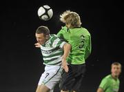 7 February 2011; Philip Twardsick, Glasgow Celtic, in action against Gary McCabe, Shamrock Rovers. Pre-Season Friendly, Shamrock Rovers v Glasgow Celtic, Tallaght Stadium, Tallaght, Co. Dublin. Picture credit: David Maher / SPORTSFILE