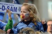 2 October 2016; Dublin supporter Ailbhe Purcell, age 2, from Blanchardtown during the All-Ireland Champions Homecoming at Smithfield Square in Dublin. Photo by Piaras Ó Mídheach/Sportsfile