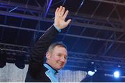 2 October 2016; Dublin manager Jim Gavin waves to the crowd during the All-Ireland Champions Homecoming at Smithfield Square in Dublin. Photo by Piaras Ó Mídheach/Sportsfile