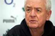 11 February 2011; Ireland backs coach Alan Gaffney speaking to the media during a press conference ahead of their RBS Six Nations Rugby Championship game against France on Sunday. Ireland Rugby Squad Coaching Staff Press Conference, Shelbourne Hotel, Dublin. Picture credit: Brian Lawless / SPORTSFILE