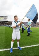 1 October 2016; Pictured is Darragh Dorman, age 11, from Maynooth, Co. Kildare, who won an AIB flagbearer competition to wave on Dublin at the GAA Football All-Ireland Senior Championship Final Replay match between Dublin and Mayo at Croke Park in Dublin. Photo by David Maher/Sportsfile