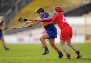 13 February 2011; Fiona O'Connell, O'Donovan Rossa, left, in action against Mary Buckley, Inniscarra. All-Ireland Senior Camogie Club Championship Semi-Final, Inniscarra, Cork,  v O'Donovan Rossa, Antrim,  Nowlan Park, Kilkenny. Picture credit: Ray McManus / SPORTSFILE