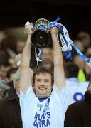 12 February 2011; Niall O'Driscoll, St. Mary's, lifts the cup. AIB GAA Football All-Ireland Junior Club Championship Final, St. Mary's, Kerry, v Swanlinbar, Cavan. Croke Park, Dublin. Picture credit: Stephen McCarthy / SPORTSFILE