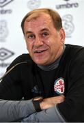 5 October 2016; Georgia head coach Vladimír Weiss during a press conference at the Aviva Stadium in Lansdowne Road, Dublin. Photo by David Maher/Sportsfile