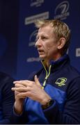 7 October 2016; Leinster head coach Leo Cullen during a press conference at Leinster Rugby Offices UCD in Belfield, Dublin. Photo by Seb Daly/Sportsfile