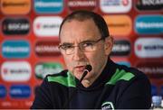 8 October 2016; Republic of Ireland manager Martin O'Neill during a press conference at Zimbru Stadium in Chisinau, Moldova. Photo by David Maher/Sportsfile