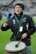 19 February 2011; Stephen Gentleman, member of the Sonna Samba Group, playing a 'Surdo' during the half-time entertainment. Supporters and Entertainment at the Opening night of the Allianz Leagues Spring Series, Croke Park, Dublin. Picture credit: Ray McManus / SPORTSFILE