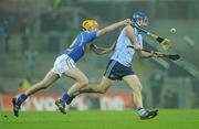 19 February 2011; Stephen Hiney, Dublin, in action against Shane McGrath, Tipperary. Allianz Hurling League, Division 1 Round 2, Dublin v Tipperary, Croke Park, Dublin. Picture credit: Stephen McCarthy / SPORTSFILE