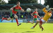 9 October 2016; Dean Rock of Ballymun Kickhams scores his side's first goal past Shane Supple of St Brigid's during the Dublin Senior Club Football Championship Round 2 match between Ballymun Kickhams and St Brigid's at Parnell Park in Dublin. Photo by Piaras Ó Mídheach/Sportsfile