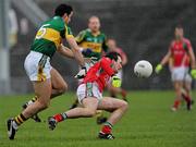 20 February 2011; Mark Ronaldson, Mayo, in action against Aidan O'Mahony, Kerry. Allianz Football League, Division 1 Round 2, Mayo v Kerry, McHale Park, Castlebar, Co. Mayo. Picture credit: Brian Lawless / SPORTSFILE