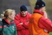 20 February 2011; Mayo manager James Horan in the dying minutes of the match. Allianz Football League, Division 1 Round 2, Mayo v Kerry, McHale Park, Castlebar, Co. Mayo. Picture credit: Brian Lawless / SPORTSFILE