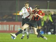 21 February 2011; Anto Flood, Bohemians, in action against Paddy Collins, Longford Town. Airtricity League Friendly, Bohemians v Longford Town, Dalymount Park, Dublin. Photo by Sportsfile