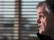 22 February 2011; Ulster head coach Brian McLaughlin speaking during a press conference ahead of their Celtic League match against Cardiff Blues on Friday. Ulster Rugby Press Conference, Newforge Training Ground, Belfast, Co. Antrim. Picture credit: Oliver McVeigh / SPORTSFILE