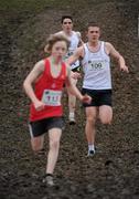 16 February 2011; Andrew Cullen, Blackrock College, centre, in action during the Intermediate Boys event at the Aviva Leinster Schools Cross Country. Santry Demesne, Santry, Dublin. Picture credit: Stephen McCarthy / SPORTSFILE