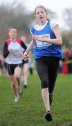 16 February 2011; Aisling Moody, St Joseph’s Rochfortbridge, on her way to third place in the Minor Girls event at the Aviva Leinster Schools Cross Country. Santry Demesne, Santry, Dublin. Picture credit: Stephen McCarthy / SPORTSFILE