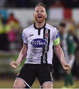 11 October 2016; Stephen O'Donnell of Dundalk celebrates at the end of the SSE Airtricity League Premier Division match between Dundalk and Cork City at Oriel Park in Dundalk, Co Louth. Photo by David Maher/Sportsfile