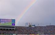 1 October 2016; A general view of a rainbow over Hill 16 during the GAA Football All-Ireland Senior Championship Final Replay match between Dublin and Mayo at Croke Park in Dublin. Photo by Brendan Moran/Sportsfile