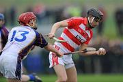 25 February 2011; Craig Leahy, Cork IT, in action against Kieran Morris, University of Limerick. Ulster Bank Fitzgibbon Cup Semi-Final, Cork IT v University of Limerick, Waterford Institute of Technology, Cork Road, Waterford. Picture credit: Matt Browne / SPORTSFILE