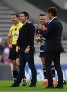 16 October 2016; Golfer Rory McIlroy, in the company of referee JP Doyle, Ian Madigan of Bordeaux-Bégles and Bordeaux-Bégles President Laurent Marti ahead of the European Rugby Champions Cup Pool 5 Round 1 match between Bordeaux-Begles and Ulster at Stade Chaban-Delmas in Bordeaux, France. Photo by Ramsey Cardy/Sportsfile