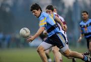 3 March 2011; Ciaran Lyng, UCD, in action against Kevin Conlon, NUIG. Ulster Bank Sigerson Cup Football Quarter-Final, UCD v NUIG, Castle Pitch, UCD, Belfield, Dublin. Picture credit: Matt Browne / SPORTSFILE