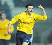 4 March 2011; Anthony Murphy, St Patrick's Athletic, celebrates after scoring his side's first goal. Airtricity League Premier Division, Galway United v St Patrick's Athletic, Terryland Park, Galway. Picture credit: Barry Cregg / SPORTSFILE