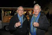 4 March 2011; Leinster supporters David Homan, left, from Delgany, Co. Wicklow, and Ed Taylor, from Dalkey, Co. Dublin, at the match. Celtic League, Leinster v Scarlets, RDS, Ballsbridge, Dublin. Photo by Sportsfile