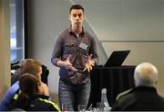 22 October 2016; Offaly footballer Niall McNamee, a gambling awareness advocate, speaks in a breakout session during the 2016 GAA Health & Wellbeing Conference at Croke Park in Dublin. Photo by Cody Glenn/Sportsfile