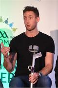 22 October 2016; Kilkenny hurler Michael Fennelly speaks as part of a panel discussion during the 2016 GAA Health & Wellbeing Conference at Croke Park in Dublin. Photo by Cody Glenn/Sportsfile