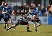 6 March 2011; Hugo Wojnar, St. Gerard's School, in action against Gearoid Fallon, Cistercian College Roscrea. Powerade Leinster Schools Senior Cup Semi-Final, St. Gerard's School v Cistercian College Roscrea, Donnybrook Stadium, Donnybrook, Dublin. Picture credit: David Maher / SPORTSFILE