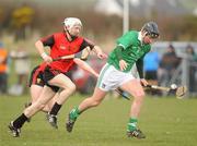 6 March 2011; Donal O'Grady, Limerick, in action against Andy Savage, Down. Allianz Hurling League Division 2 Round 3, Down v Limerick, Portaferry, Co. Down. Picture credit: Oliver McVeigh / SPORTSFILE