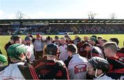 23 October 2016; Denis Walsh manager of Ballygunnar with his players before the start of the Waterford County Senior Club Hurling Championship Final game between Ballygunnar and Passage at Walsh Park in Waterford. Photo by Matt Browne/Sportsfile