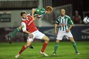 11 March 2011; Adam Mitchell, Bray Wanderers, in action against David McMillan, St Patrick’s Athletic. Airtricity League Premier Division, St Patrick’s Athletic v Bray Wanderers, Richmond Park, Inchicore, Dublin. Picture credit: David Maher / SPORTSFILE