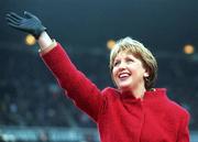 17 November 2001; President Mary McAleese waves to the crowd prior to the International Friendly match between Ireland and New Zealand at Lansdowne Road in Dublin. Photo by Matt Browne/Sportsfile