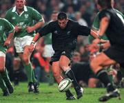 17 November 2001; Byron Kelleher of New Zealand during the International Friendly match between Ireland and New Zealand at Lansdowne Road in Dublin. Photo by Brendan Moran/Sportsfile