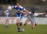 13 March 2011; Darren Strong, Laois, in action against Michael Foley, Kildare. Allianz Football League, Division 2, Round 4, Kildare v Laois, St Conleth's Park, Newbridge, Co. Kildare. Photo by Sportsfile