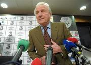 14 March 2011; Republic of Ireland manager Giovanni Trapattoni arrives to announce the squad for their upcoming EURO2012 championship qualifier against Macedonia on March 26th. Republic of Ireland Squad Announcement, FAI Headquarters, Abbotstown, Dublin. Photo by Sportsfile