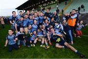 30 October 2016; Simonstown Gaels players celebrate with supporters following their team's victory in the Meath County Senior Club Football Championship Final game between Donaghmore/Ashbourne and Simonstown at Pairc Táilteann in Navan, Co. Meath. Photo by Seb Daly/Sportsfile