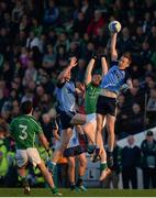 30 October 2016; Adian Hughes of Donaghmore/Ashbourne, centre, in action against Shane O’Rourke, left, and Mark McCabe of Simonstown Gaels during the Meath County Senior Club Football Championship Final game between Donaghmore/Ashbourne and Simonstown at Pairc Táilteann in Navan, Co. Meath. Photo by Seb Daly/Sportsfile