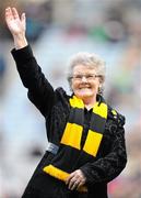 17 March 2011; Margaret McConville, Crossmaglen, Co. Armagh, who was presented with a 2011 GAA President’s Award, is introduced to the patrons at the All-Ireland Club Championship Finals. Croke Park, Dublin. Picture credit: Brendan Moran / SPORTSFILE